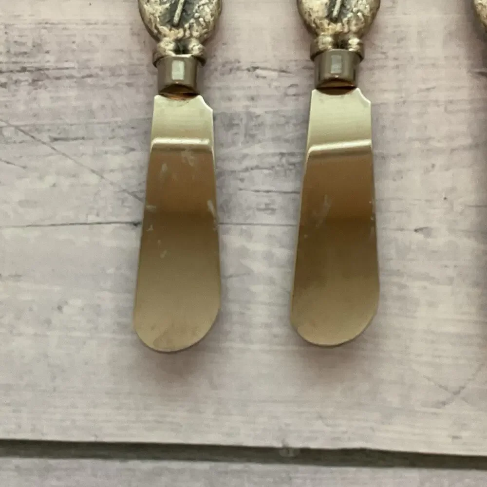 Ganz Snowman Butter Appetizer‎ Cheese Spreader Knife Set Of 4 Christmas Winter